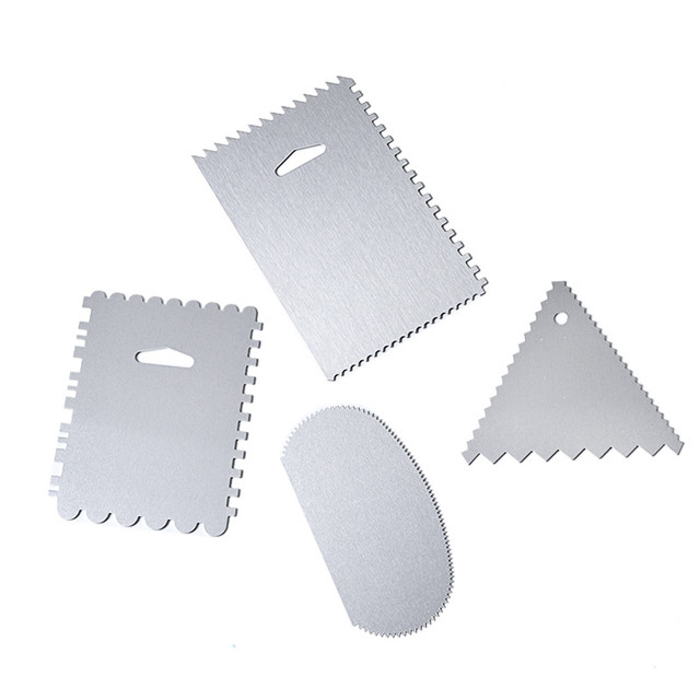 Stainless Steel Scraper Smooth Edge Fondant Scraper Spatulas Baking Pastry  Tools Stainless Steel Cake For Decorating